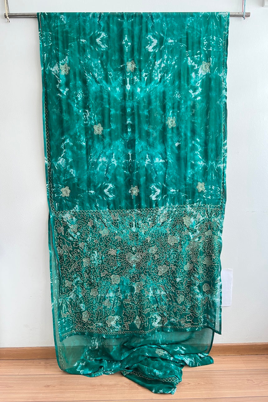 Sari Indio Vintage Verde Completo