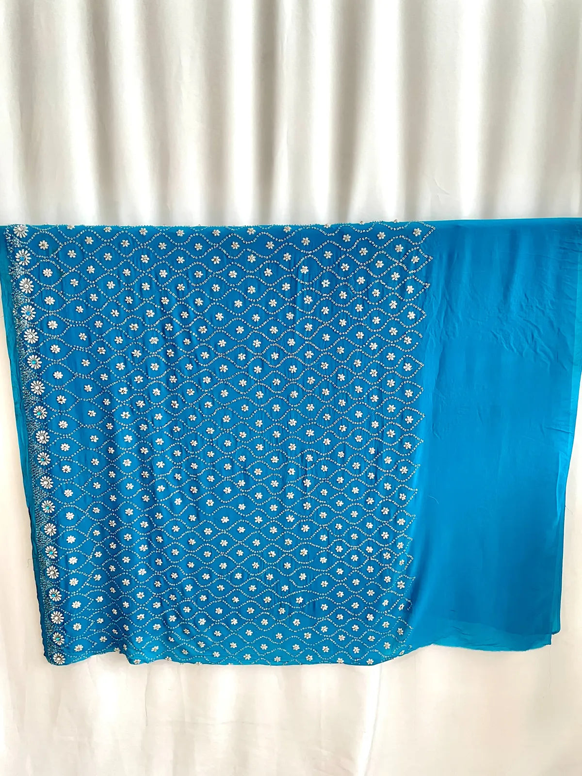 Sari Indio Vintage Pedrería Turquesa
