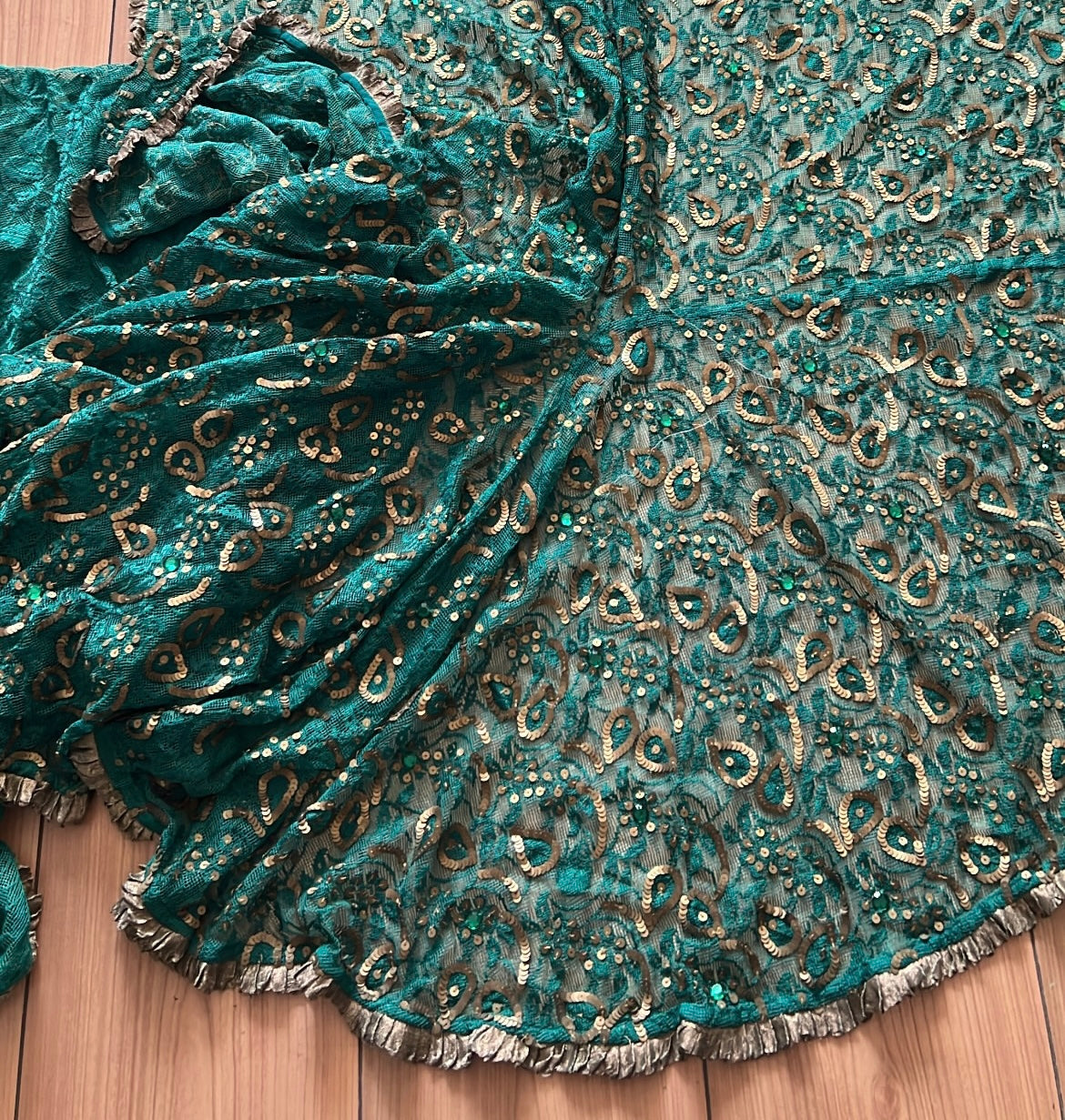 Sari Indio Vintage Verde Completo