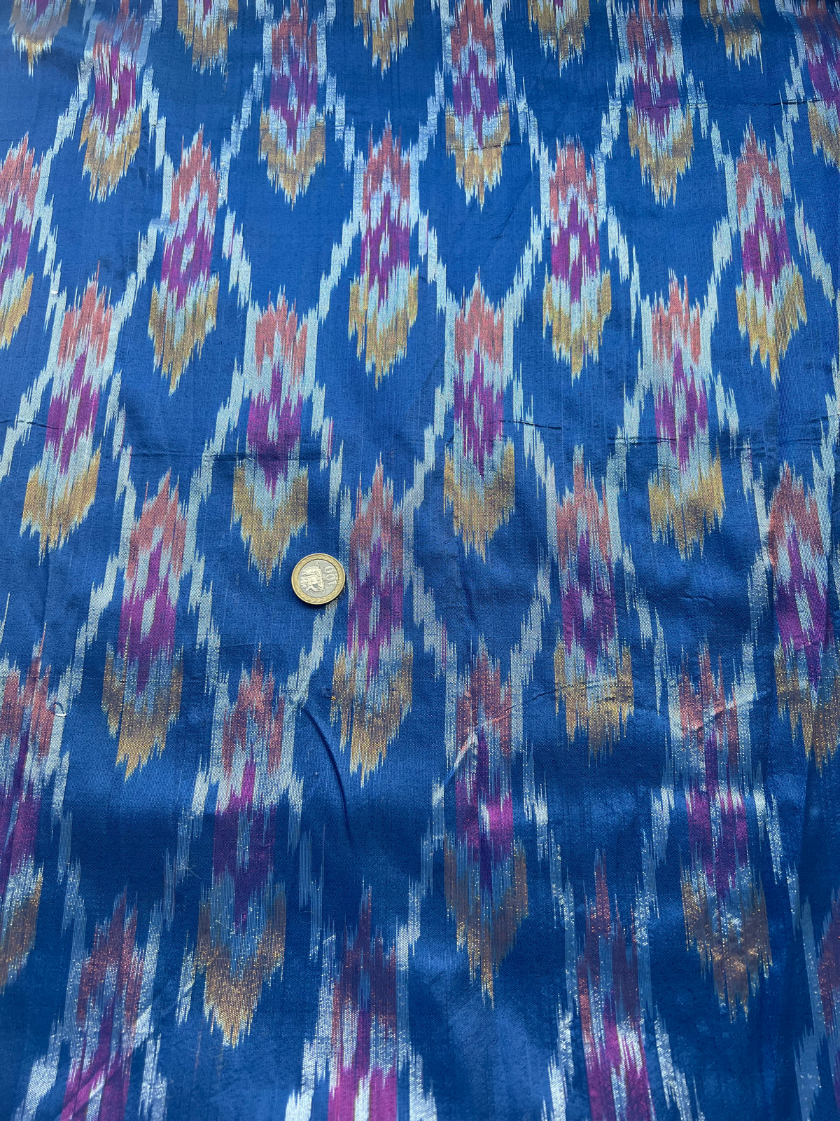 Jacquard Chevrons Fiesta Algodón Azul