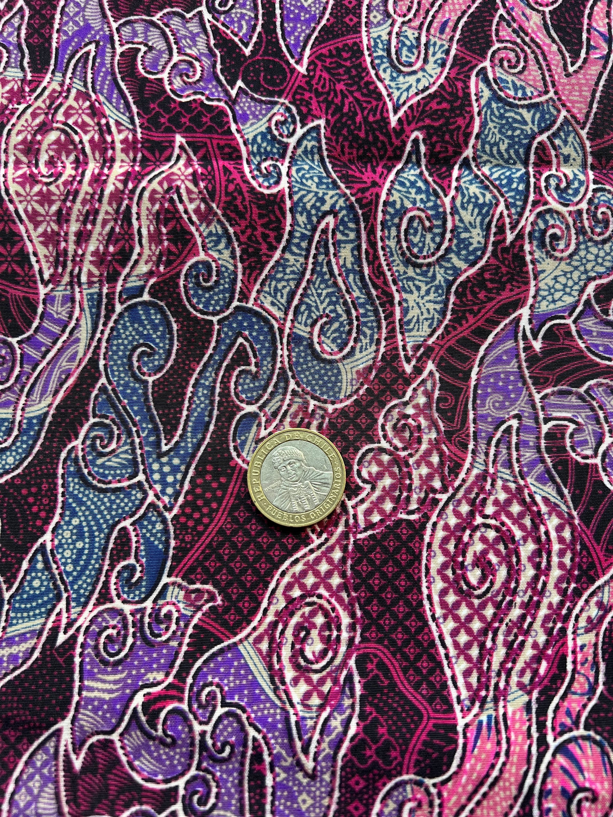 Modal Rayon Estampado Burdeo