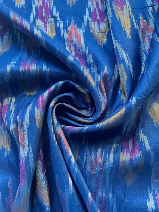 Jacquard Chevrons Fiesta Algodón Azul