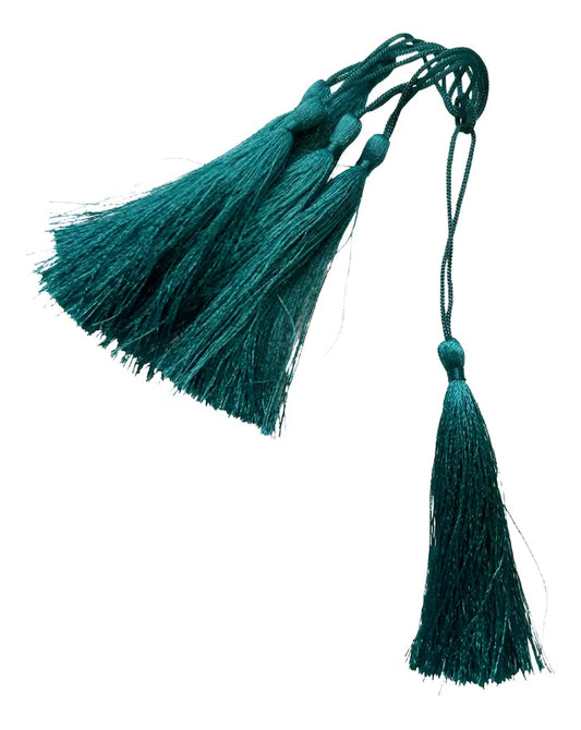 Borlas Decorativas Turquesa Largas