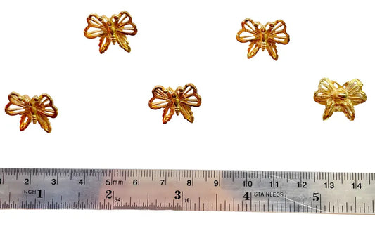 Botones Vintage Mariposa Dorado