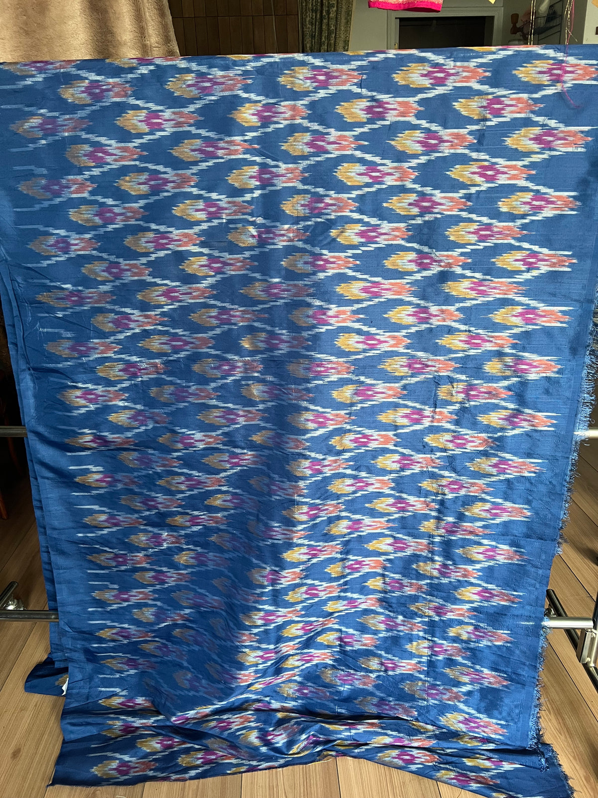 Jacquard Chevrons Fiesta Algodón Azul