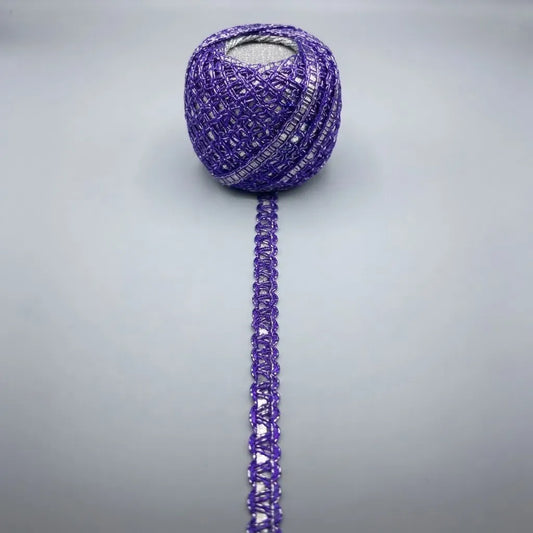 Cinta Pasamanería Bordada India Delgada Morado