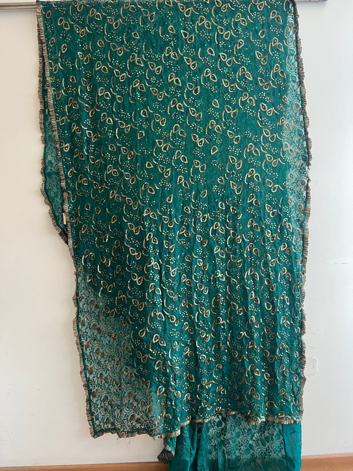 Sari Indio Vintage Verde Completo