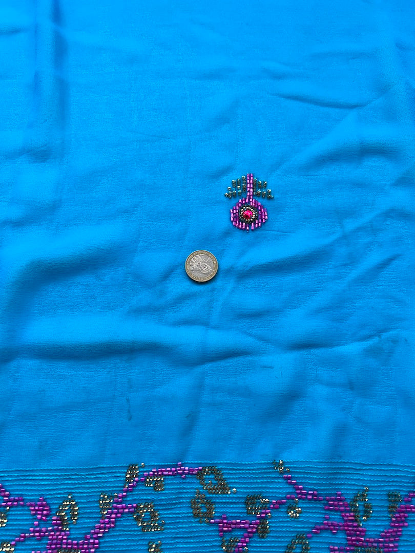 Sari Indio Vintage Seda Pedrería Calipso