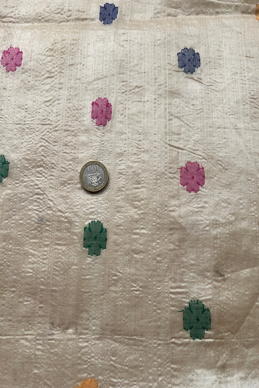 Sari Indio Vintage Seda Beige Completo