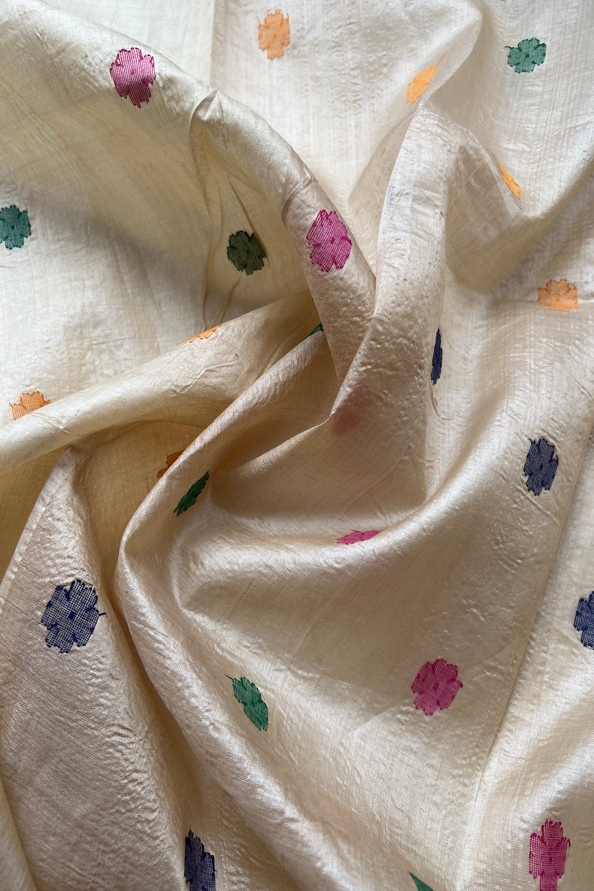 Sari Indio Vintage Seda Beige Completo