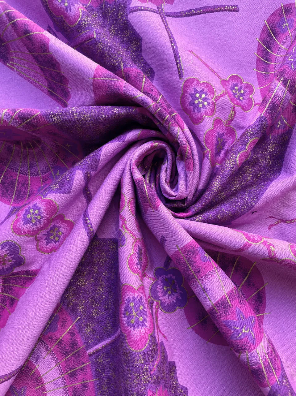 Algodón Estampado Morado