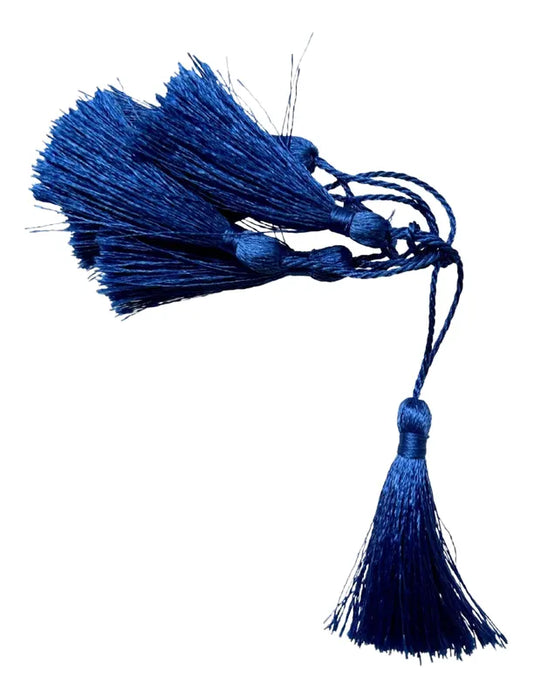 Borlas Decorativas Azul Cortas