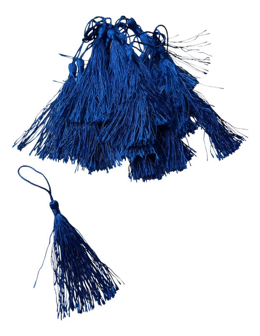 Borlas Decorativas Azul Largas