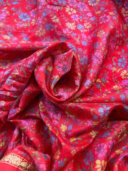 Sari Rojo Estampado