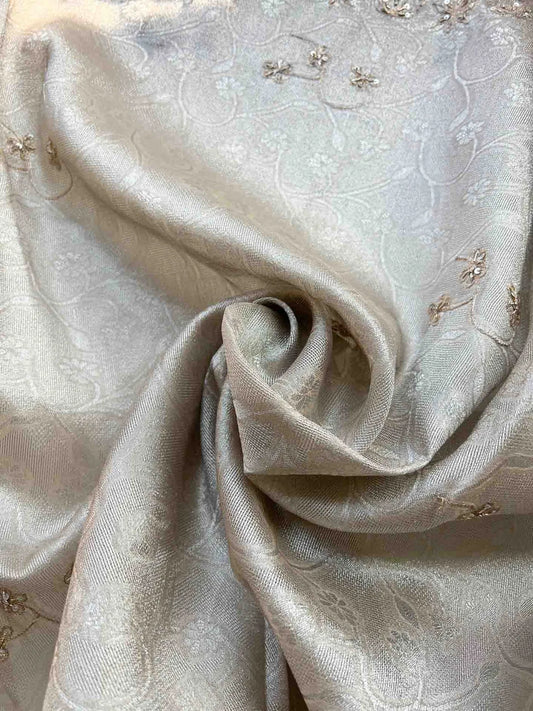 Sari Brocado Plateado