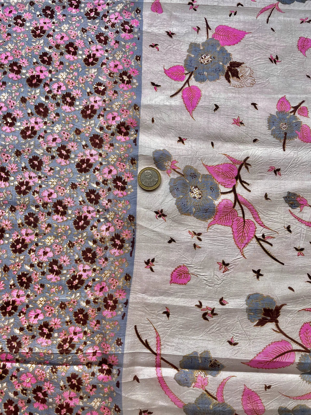 Sari Indio Vintage Seda Rosado