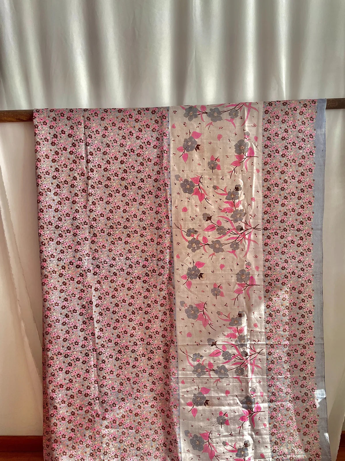 Sari Indio Vintage Seda Rosado