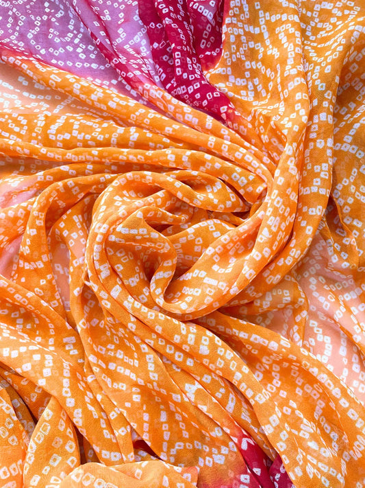 Sari Indio Vintage Pedrería Naranjo