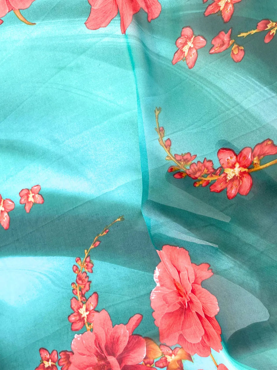 Gasa Chiffon Fiesta Turquesa