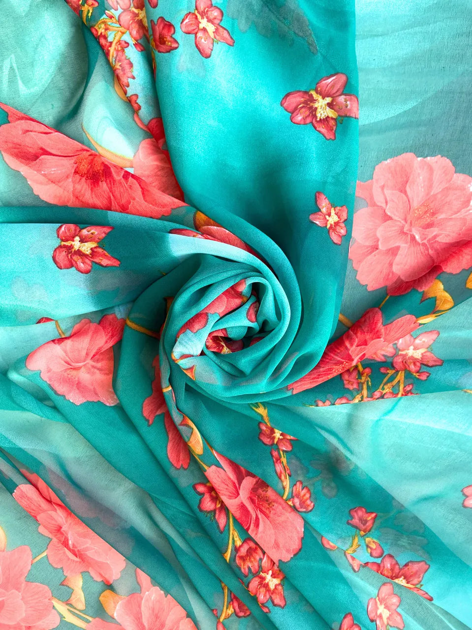 Gasa Chiffon Fiesta Turquesa