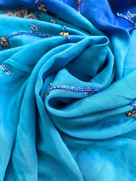 Sari Indio Vintage Pedrería Turquesa