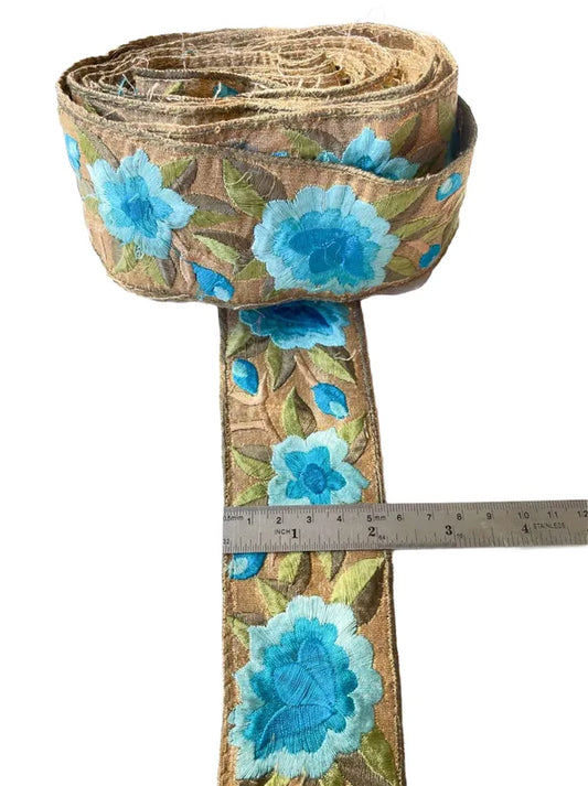 Cinta Pasamanería Bordada Vintage Calipso